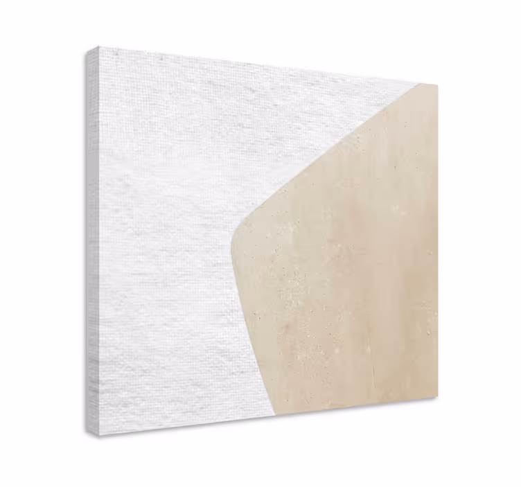 Tableau moderne minimaliste beige et blanc - TenStickers