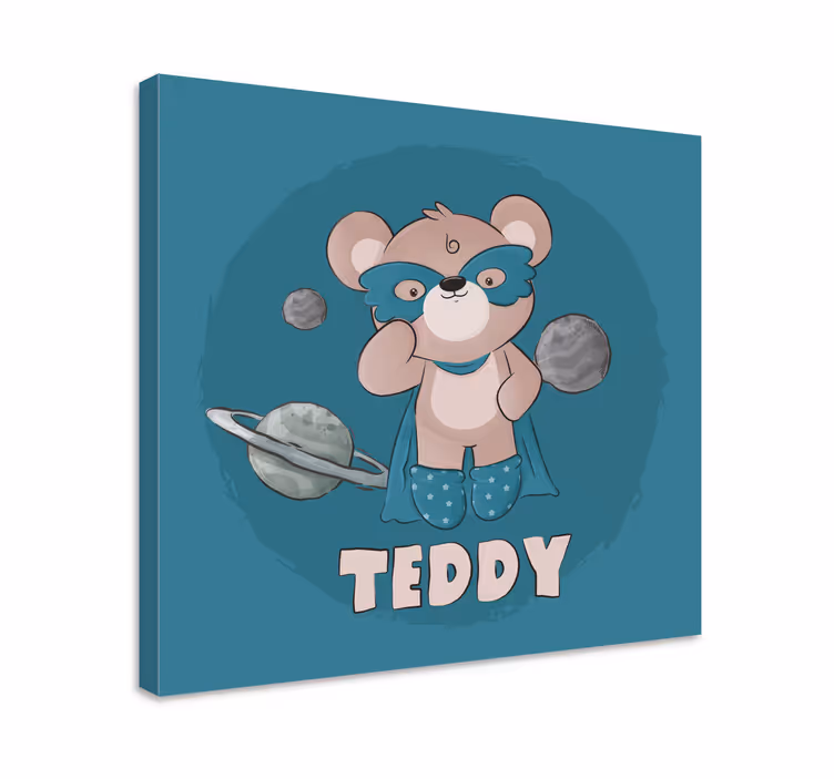 Tableau personnalisé Nounours Super Héros - TenStickers