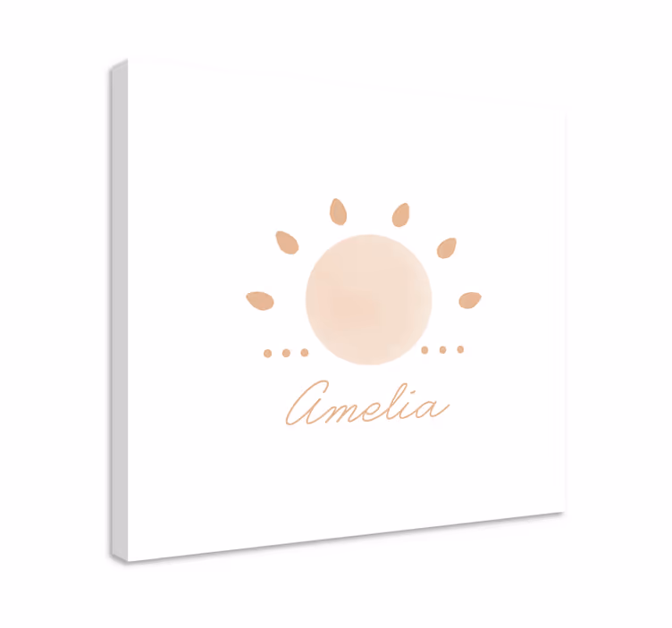 Tableau Prénom soleil minimal abstrait - TenStickers