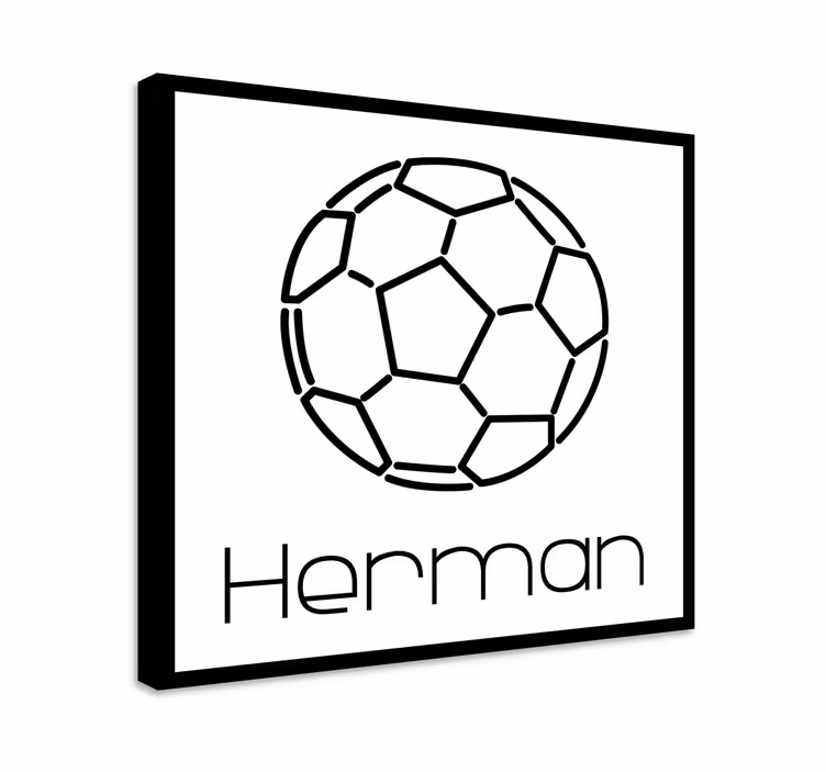 Tableau ados ballon de football avec nom - TenStickers