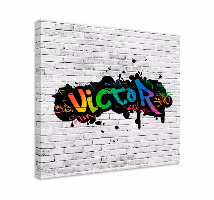Tableau chambre graffiti prénom personnalisable - TenStickers