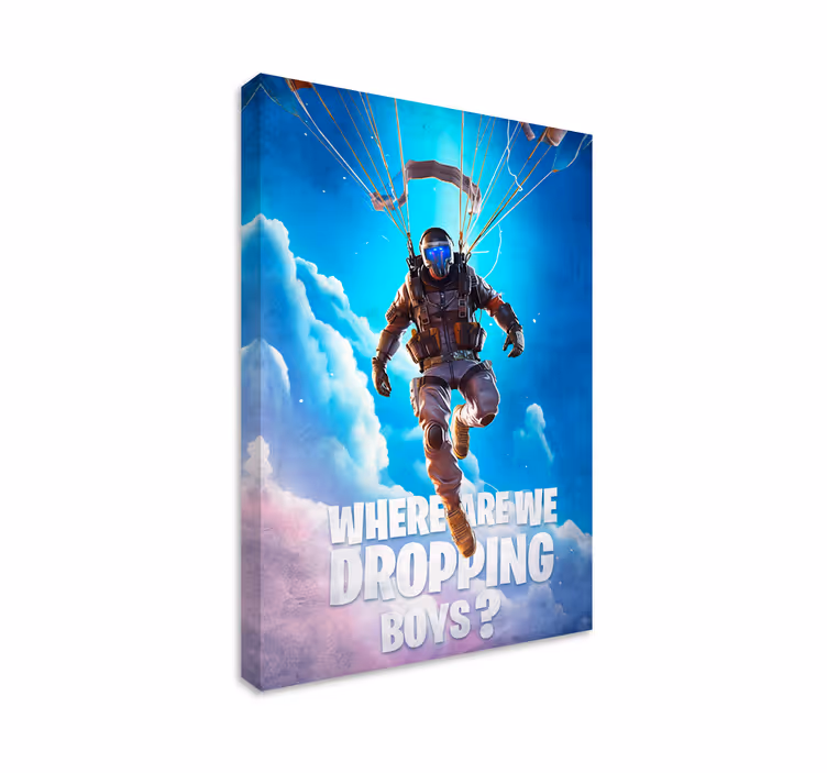 Tableau jeux vidéo personnage parachutiste - TenStickers