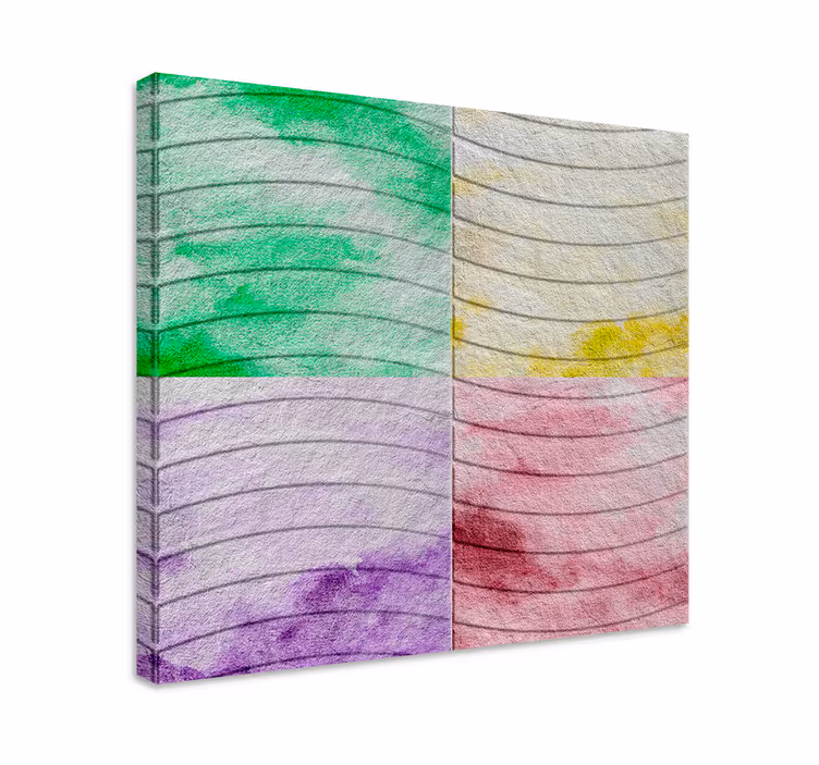Tableau motif pavés des Ramblas colorés - TenStickers