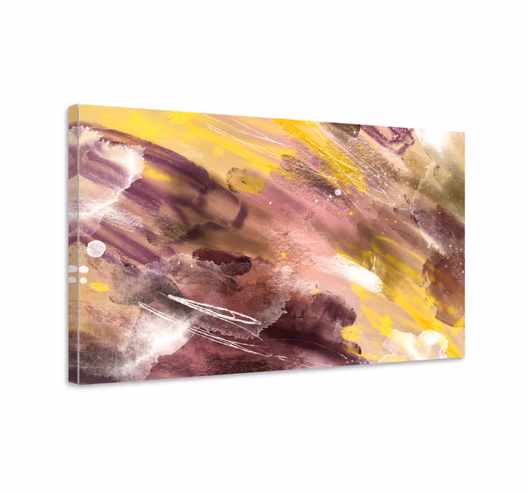 Tableau art coups de pinceau abstraits - TenStickers