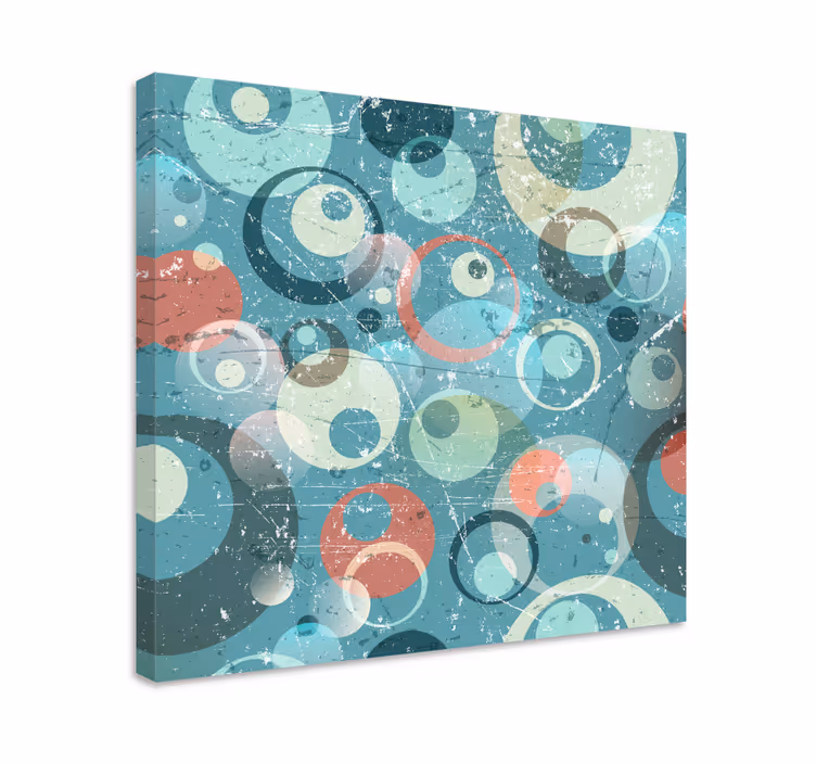 Tableau art cercles abstraits colorés - TenStickers