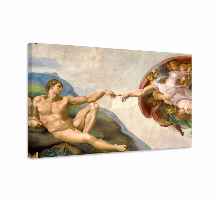 Tableau art la création d'Adam peinture - TenStickers