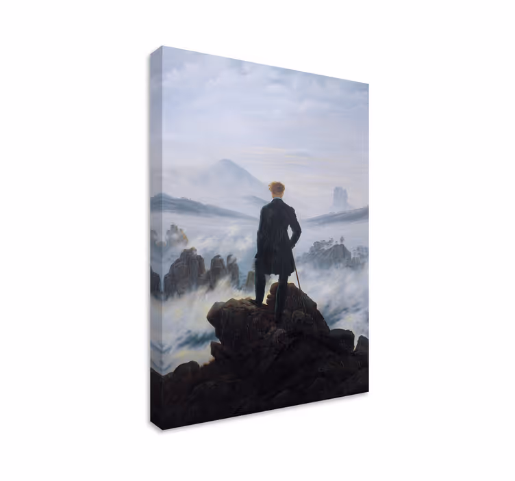 Tableau Voyageur contemplant une mer de nuages - TenStickers