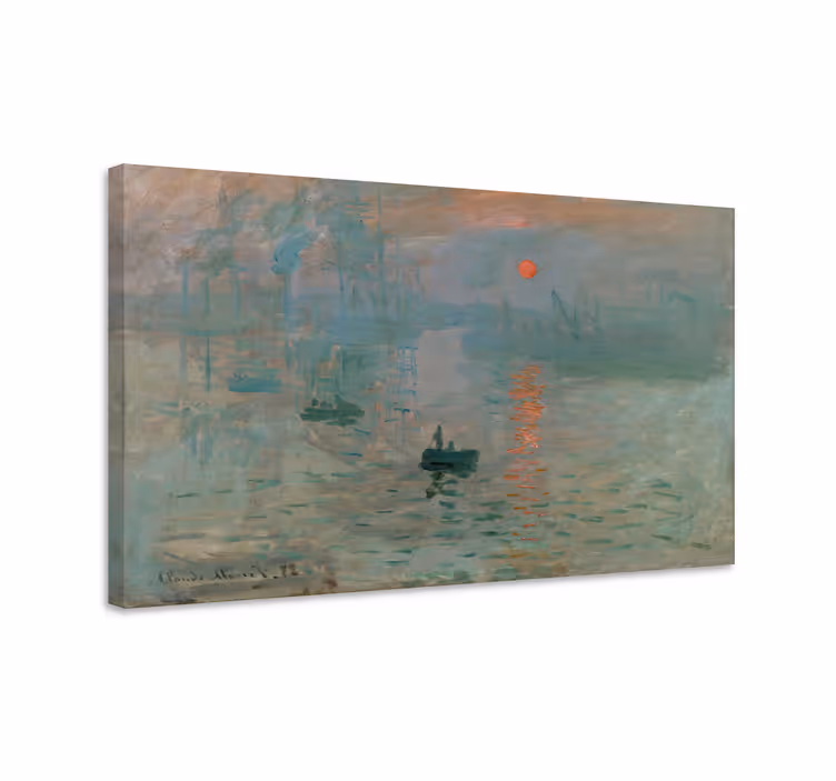 Tableau art impression, soleil levant de Monet  - TenStickers