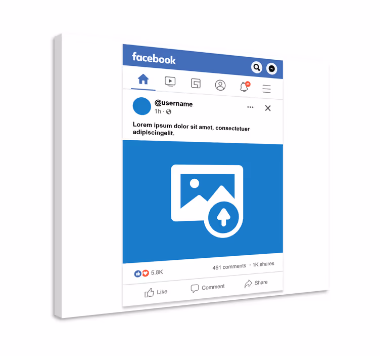 Tableau photo personnalisé page Facebook - TenStickers