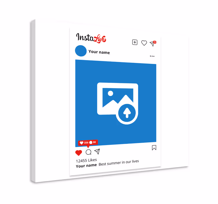 Tableau personnalisé post Instalove - TenStickers
