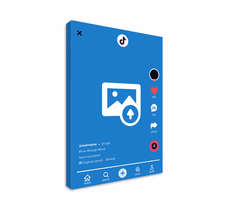 Tableau photo personnalisable Tiktok - TenStickers