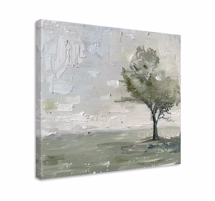 Tableau arbre effet huile sur toile - TenStickers