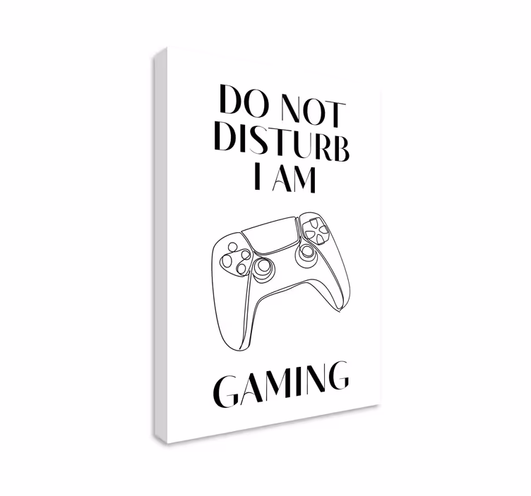 Cadre jeux vidéo noir et blanc citation ne pas déranger - TenStickers