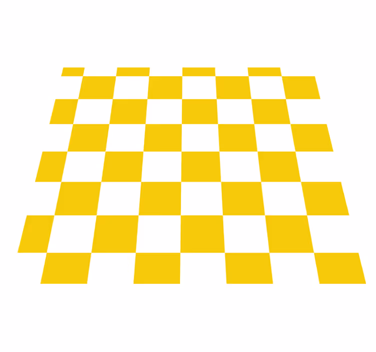Tapis vinyle jaune motif à carreaux - TenStickers