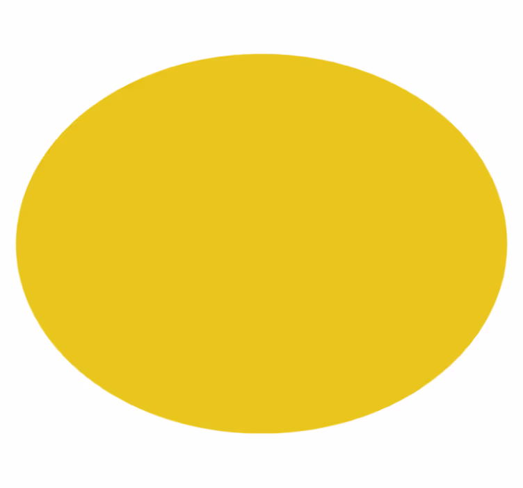 Tapis vinyle jaune uni forme ronde - TenStickers