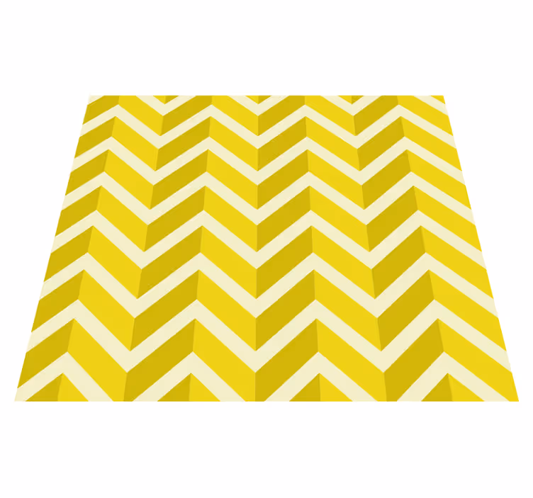 Tapis vinyle jaune conception de flèche géométrique - TenStickers