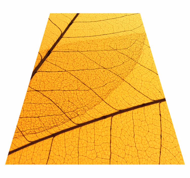 Tapis vinyle jaune conception de feuilles botaniques - TenStickers