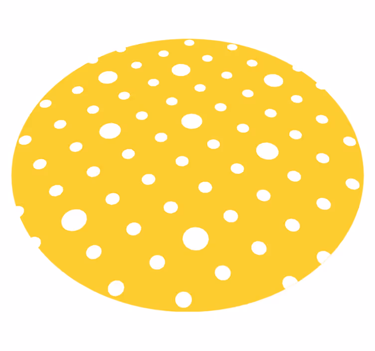 Tapis vinyle jaune à pois - TenStickers