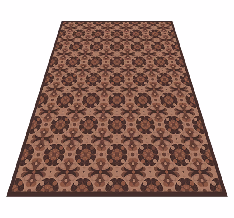 Tapis vinyle carreaux de ciment mocha mousse - TenStickers
