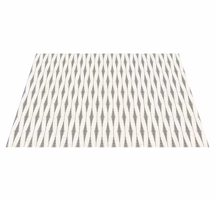Tapis vinyle moderne rabaul ikat gris et beige - TenStickers