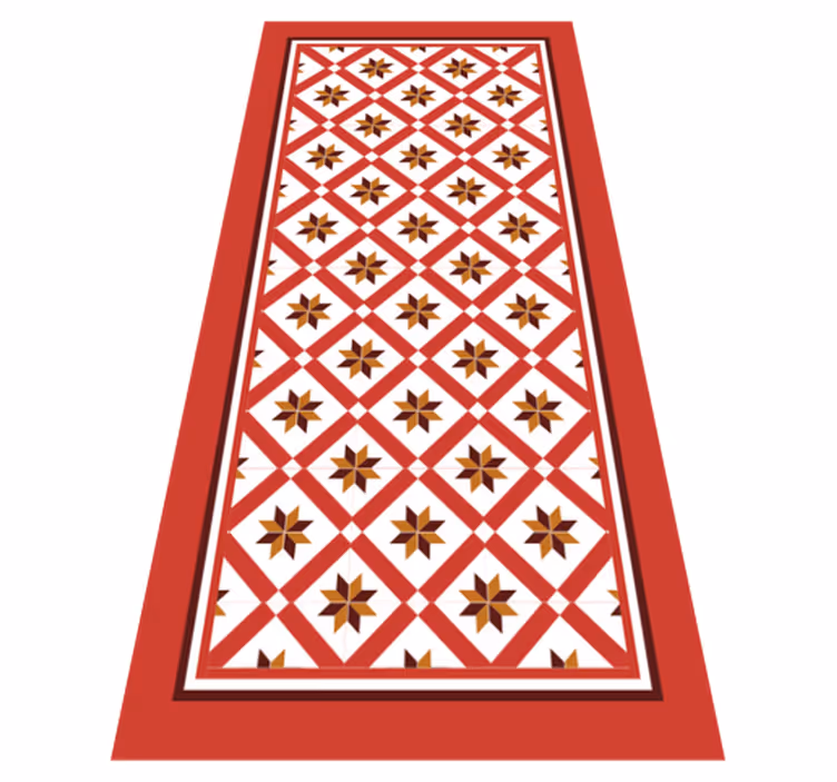 Tapis vinyle cuisine rouge hydraulique - TenStickers