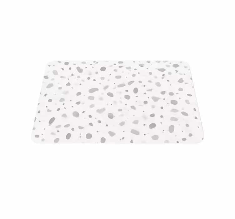 Tapis vinyle marbre effet terrazzo gris - TenStickers