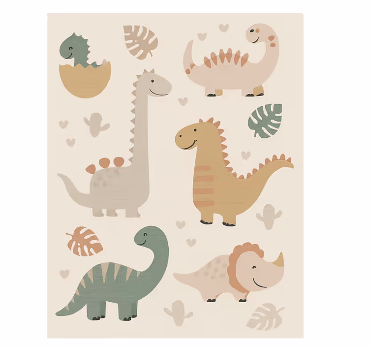 Tapis vinyle autres tapis design jurassique beige - TenStickers