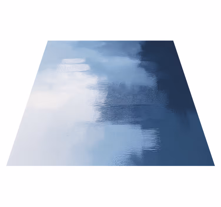 Tapis vinyle bleu art expressionniste abstrait - TenStickers