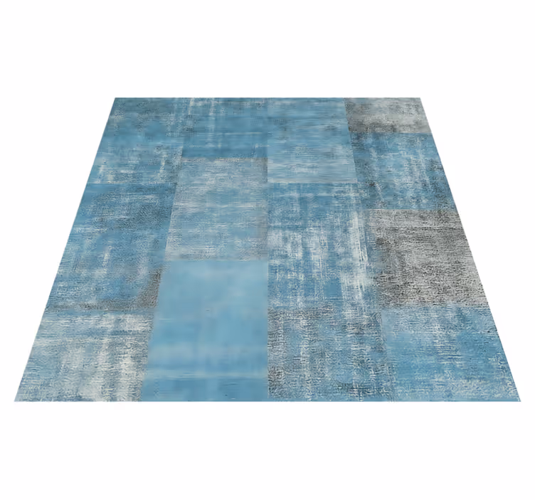 Tapis vinyle salle a manger tapis patchwork ancien - TenStickers