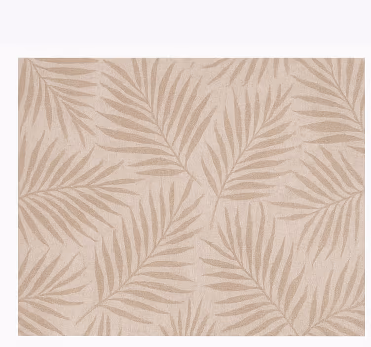 Tapis vinyle salle a manger feuille de palmier subtile - TenStickers
