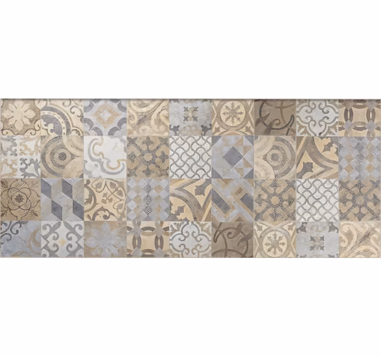 Tapis mosaique vinyle cémentine oranges - TenStickers