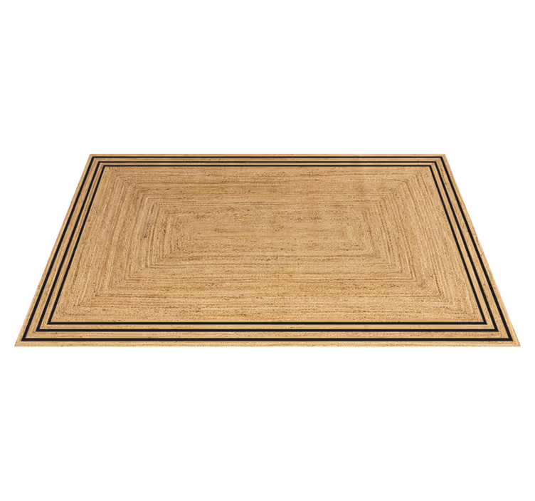Tapis vinyle cuisine texture jute naturelle - TenStickers