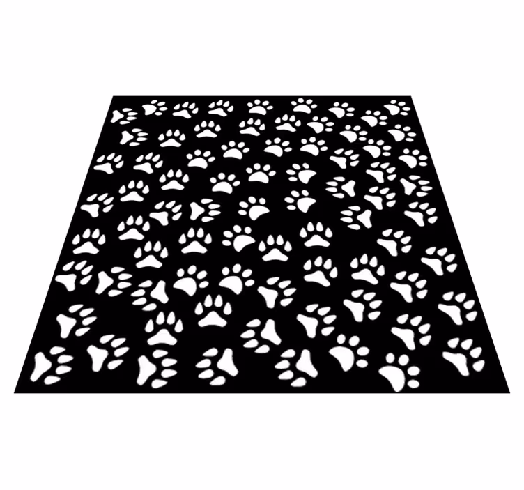 Tapis vinyle animal motifs animaliers blancs - TenStickers