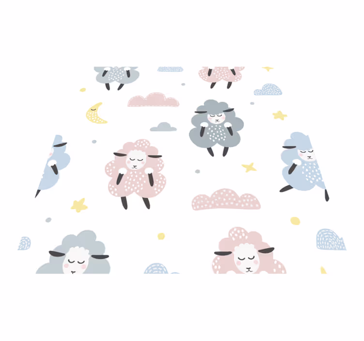 Tapis vinyle animal motif mouton pour enfants - TenStickers