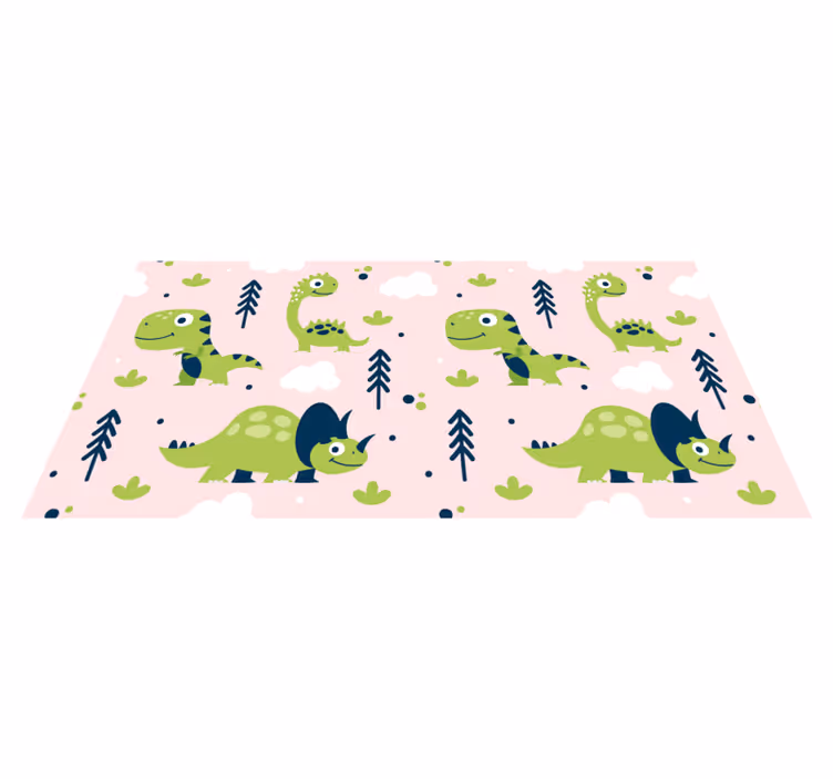 Tapis vinyle animal thème dinosaure ludique - TenStickers