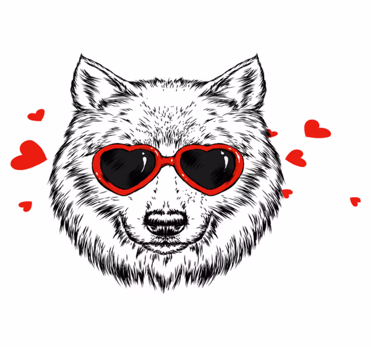 Tapis vinyle animal Écusson de loup joueur - TenStickers
