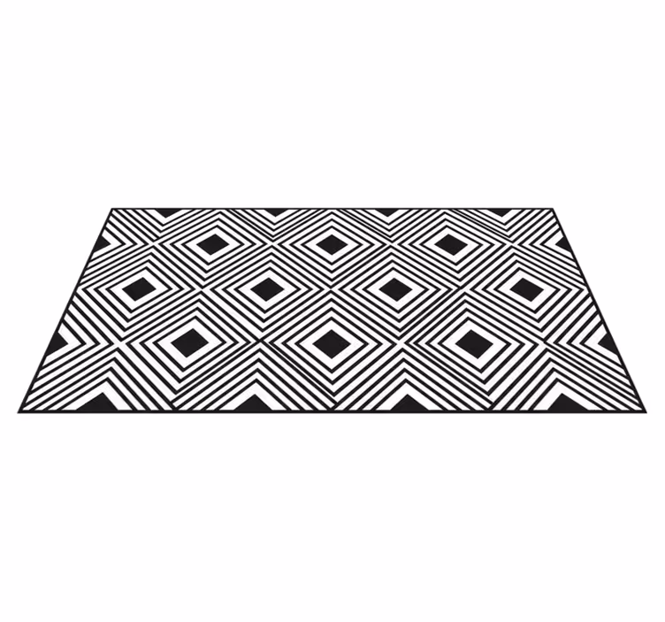 Tapis vinyle cuisine motif losanges audacieux - TenStickers