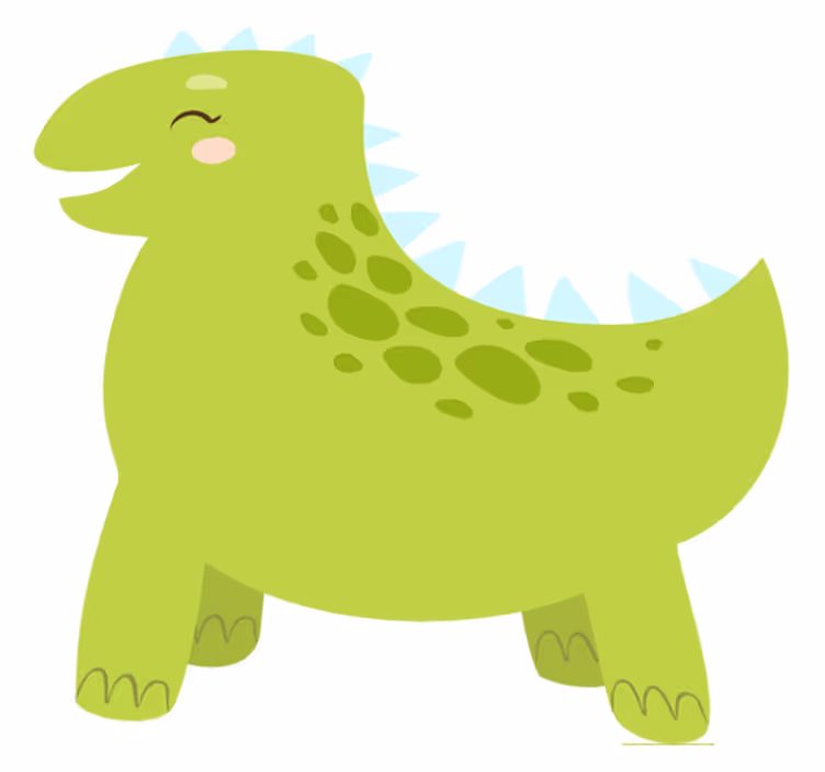 Tapis vinyle animal personnage de dinosaure joyeux - TenStickers