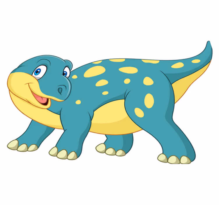 Tapis vinyle animal dinosaure animé joyeux - TenStickers