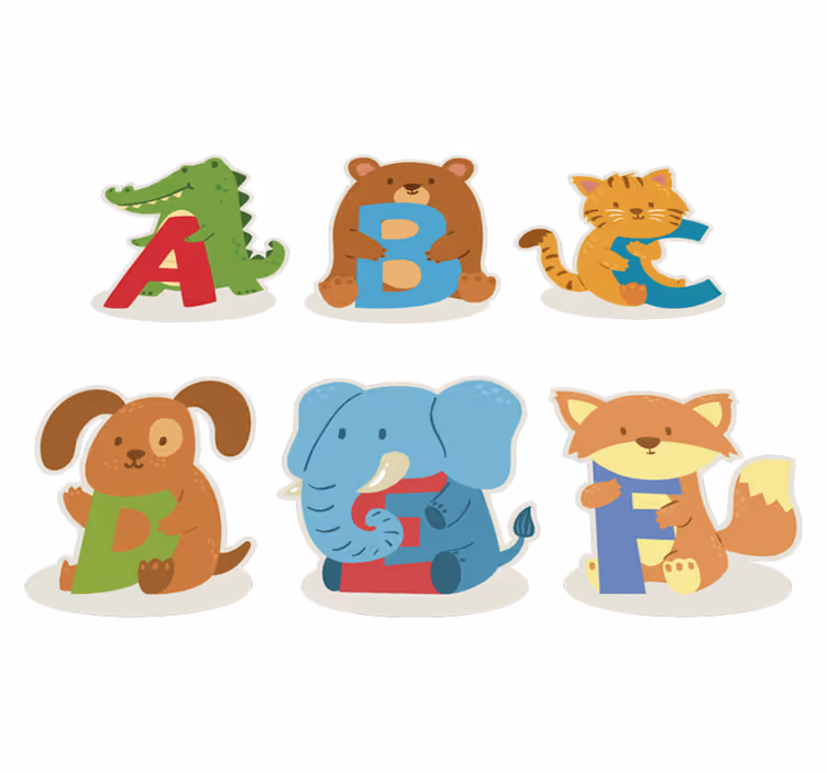 Tapis vinyle animal abécédaire animaux enfant - TenStickers