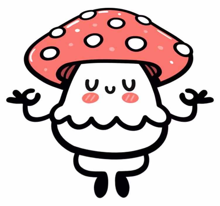 Tapis vinyle animal personnage de champignon mignon - TenStickers