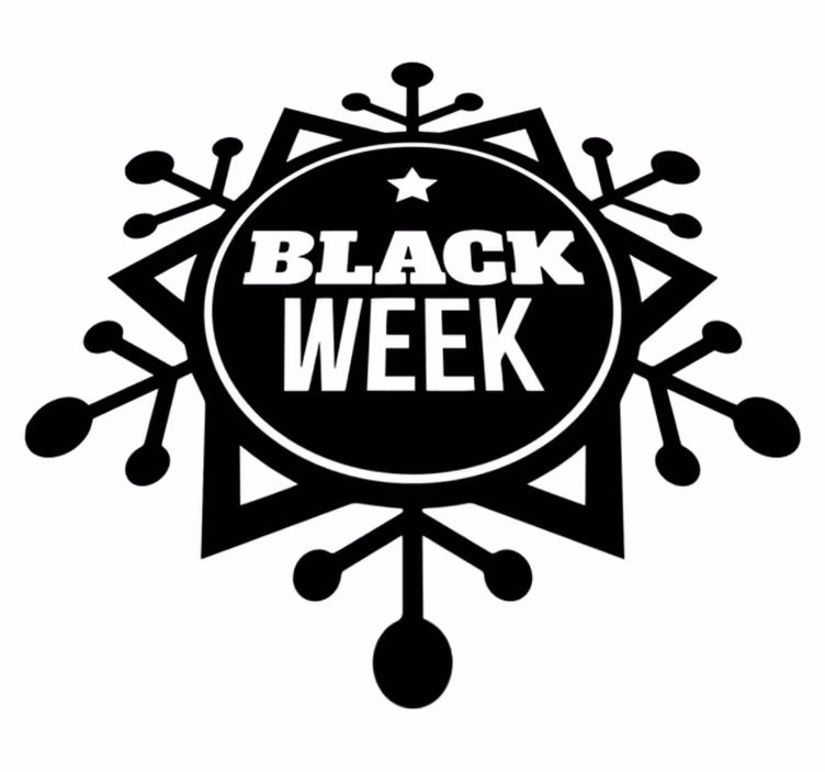 Tapis vinyle black friday flocon de neige semaine - TenStickers
