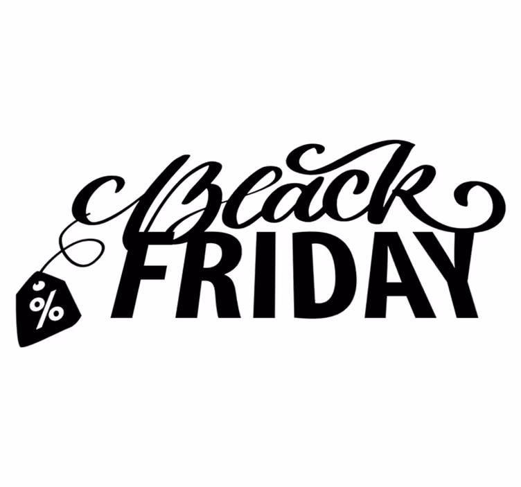 Tapis vinyle black friday joli black friday avec étiquettes - TenStickers