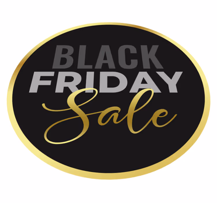 Tapis vinyle black friday fond doré black friday - TenStickers