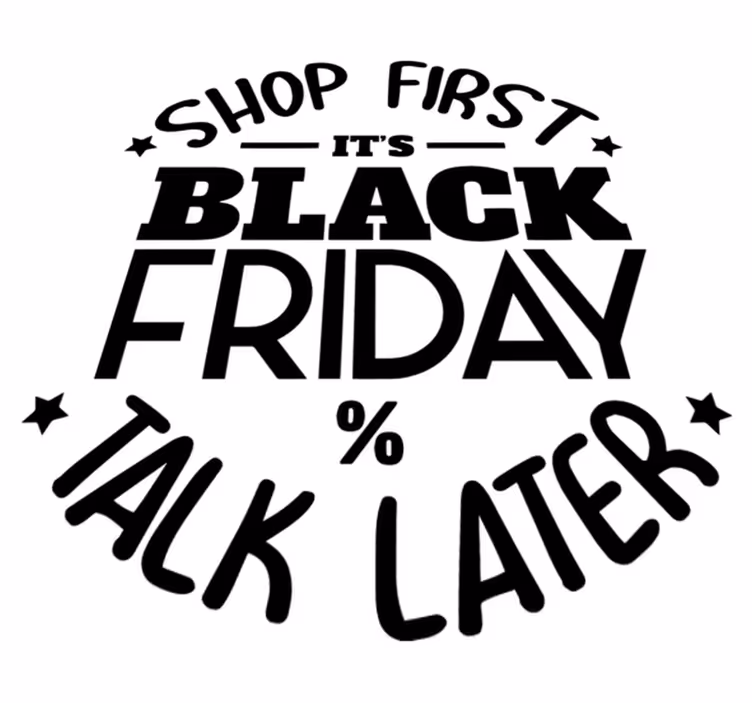 Tapis vinyle black friday achetez d'abord, parlez après - TenStickers
