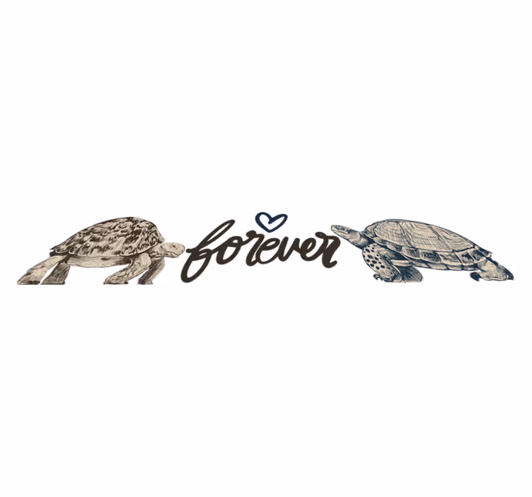 Tapis vinyle animal citation d'amour pour toujours - TenStickers