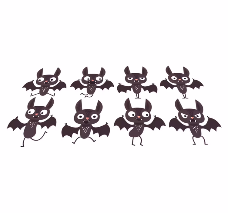 Tapis vinyle halloween pack chauves-souris joyeuses - TenStickers