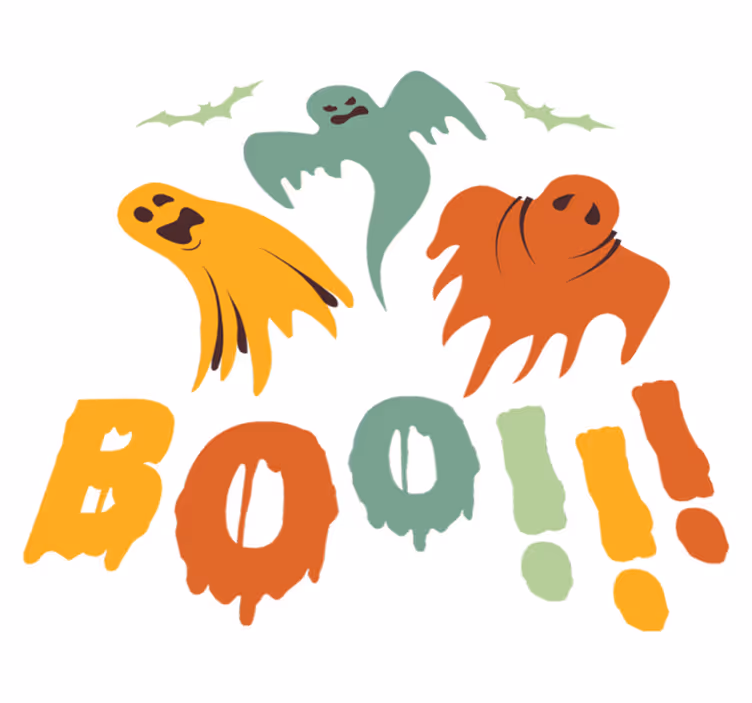 Tapis vinyle halloween fantôme boo - TenStickers