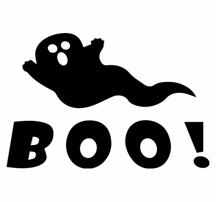 Tapis vinyle halloween affichage fantomatique boo - TenStickers
