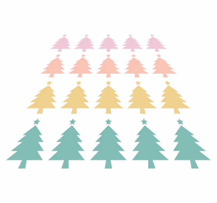 Tapis vinyle noël motifs arbres de noël - TenStickers